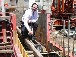 Beim Bau der Mikwé der Synagoge Lörrach