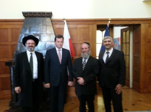 v.l.n.r.: R. Folger, SE Dr. Jerzy Marganski, R. Ebert, R. Soussan