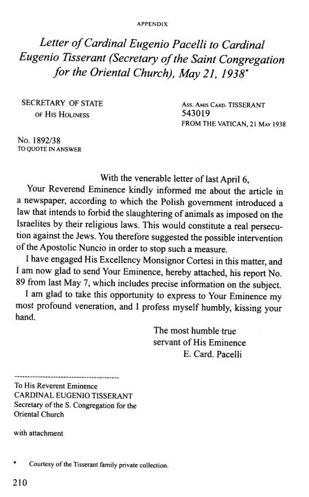 Pius XII and the Jews - pg210