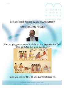 20140330 - FlyerSchomre Was können wir aus dem Warum des ägyptischen Exil lernen